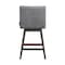 Armen Living Basila Swivel Counter Stool in Gray Oak Wood Finish with Gray Fabric 840254332232 - alternate 3
